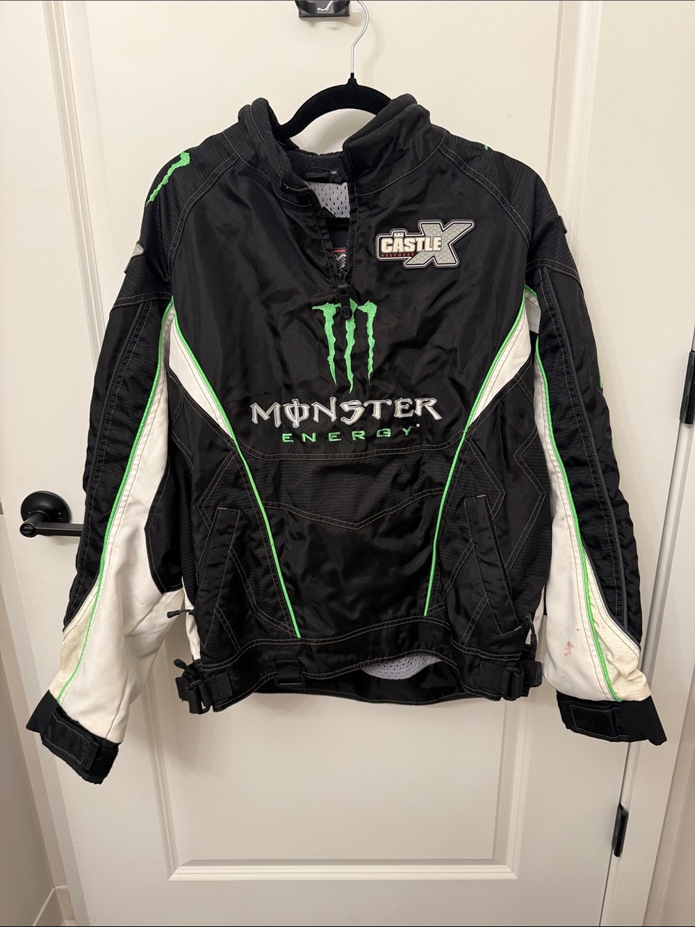 Men’s monster Black & White Racing Jacket
